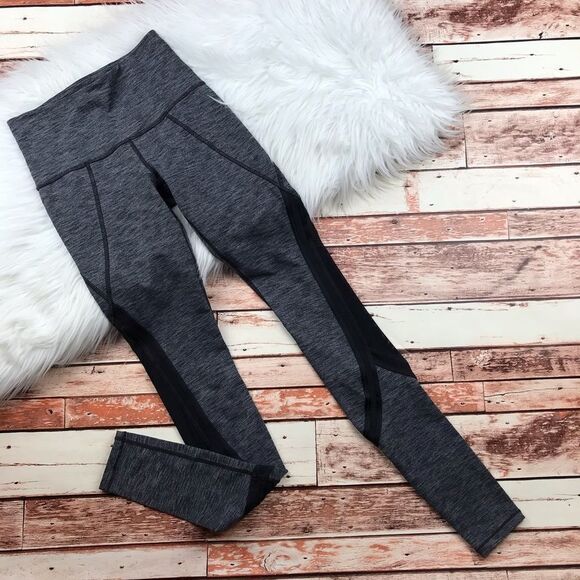 Athleta high rise mesh plie leggings heather gray‎ - Picture 5 of 7